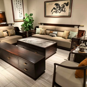 Solid Wood Fabric Sofa