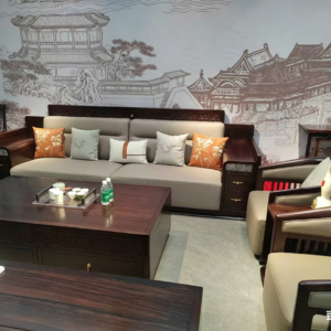 Solid Wood Fabric Sofa