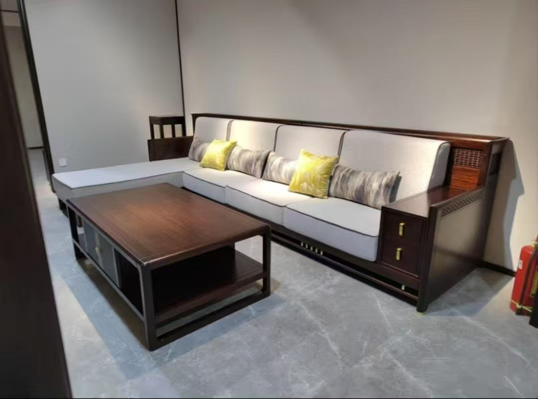 Solid Wood Fabric Sofa