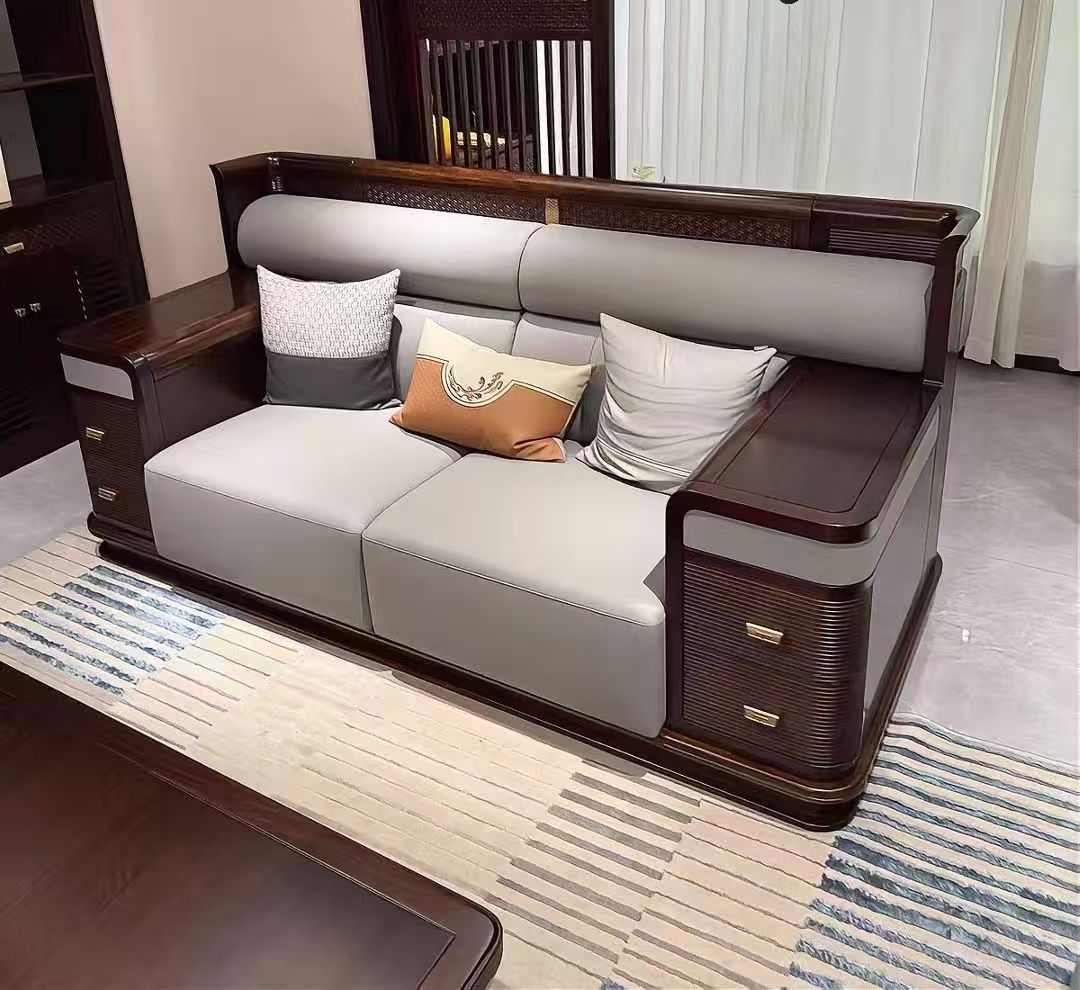 Solid Wood Fabric Sofa