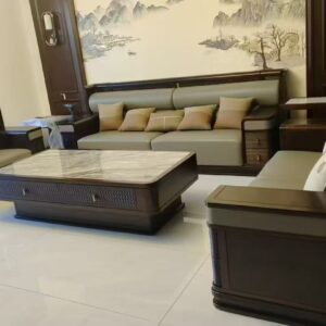 Solid Wood Fabric Sofa