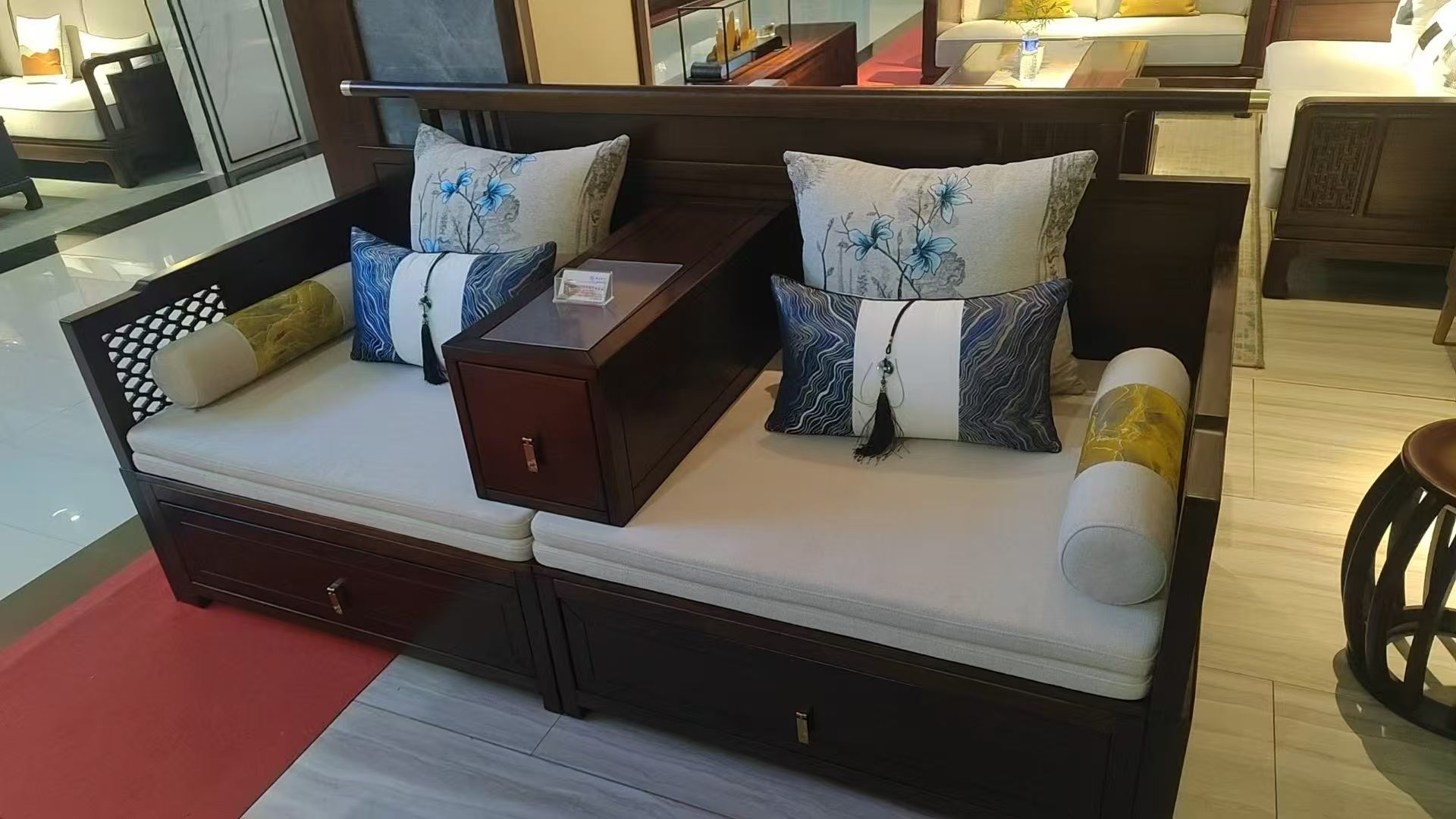 Solid Wood Fabric Sofa