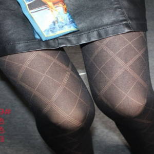 Fine Diagonal Cross Grid Sheer Tights（2559）