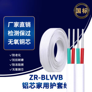 Zhuhai   ZR‑BLVVB Flame‑Retardant Aluminum‑Core Flat Sheathed Household Wire