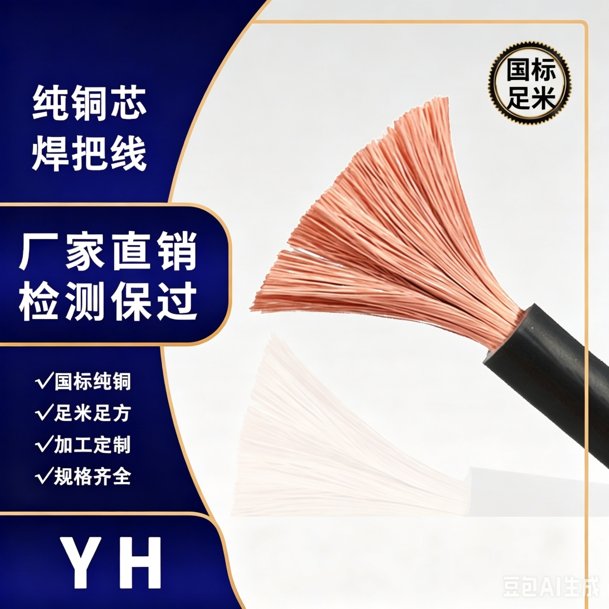 Zhuhai YH Pure Copper Core Welding Cable