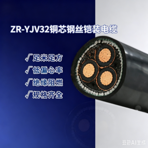 Zhuhai  ZR‑YJV32 Flame‑Retardant Copper‑Core Steel‑Wire Armored Power Cable