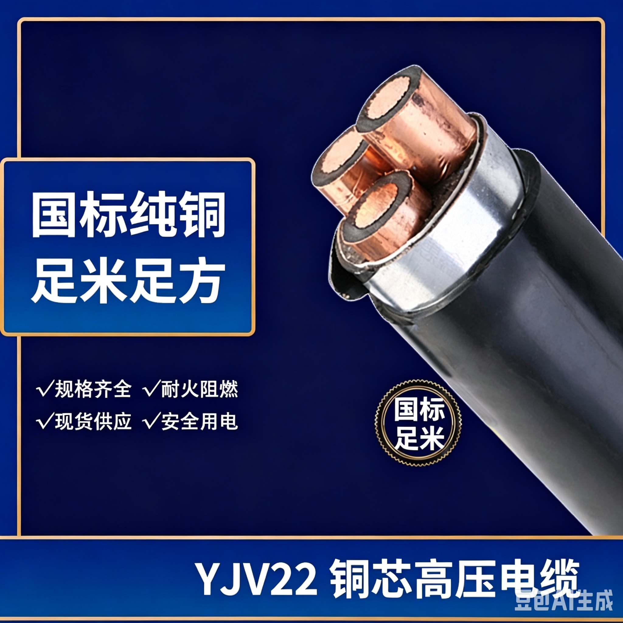 Zhuhai YJV22 Copper‑Core High‑Voltage Power Cable